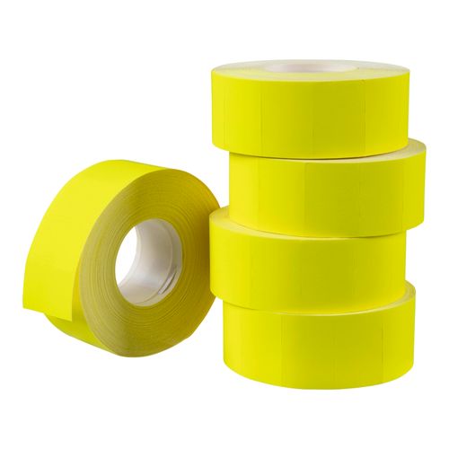 Quikstik Price Gun Labels Mark II Fluoro Yellow Pack 5