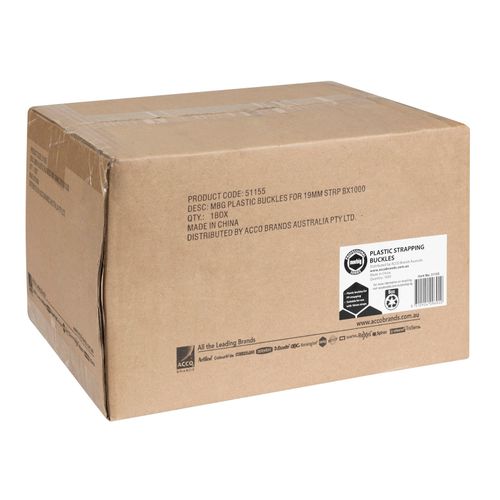Marbig Carton Strapping Plastic Buckles To Suit 19mm Strapping Box 1000