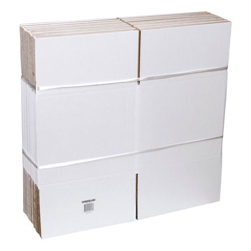 Cumberland Shipping Box Regular 290x285x250mm White Pack 25