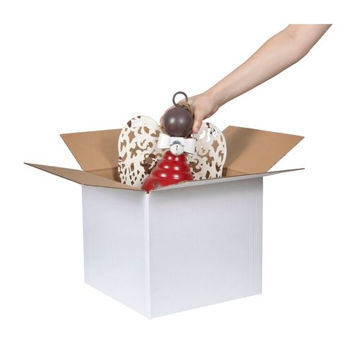 Cumberland Shipping Box Regular 290x285x250mm White Pack 25