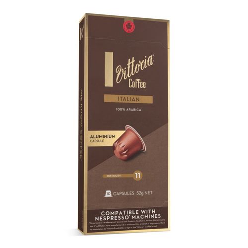 Vittoria Coffee Capsules Italian 11 Nespresso Compatible Pack 10