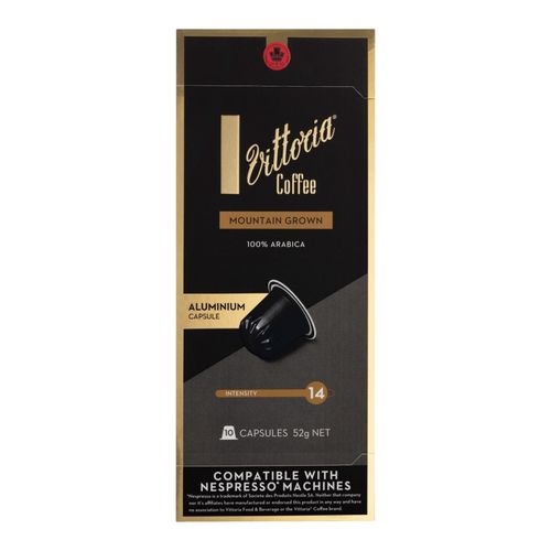 Vittoria Coffee Capsules Mountain Grown 14 Nespresso Compatible
