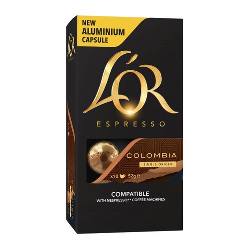 L'Or Espresso Colombia Single Origin Coffee Capsules 8 Box 10