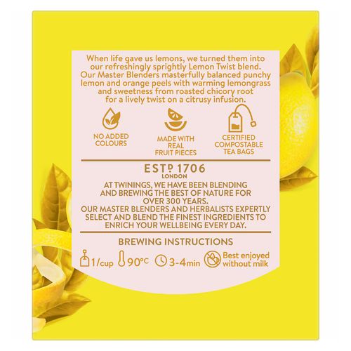 Twinings Lemon Twist Tea Bags Pack 10