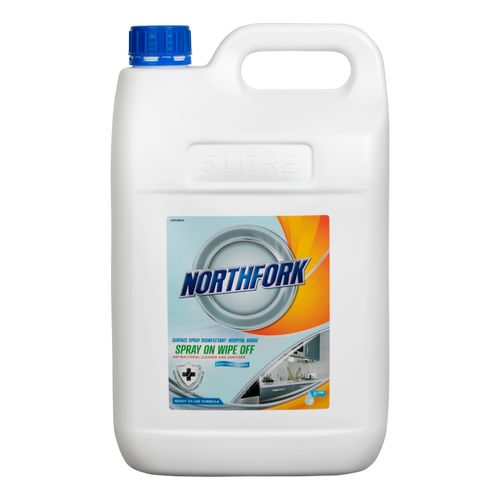 Northfork Surface Spray Disinfectant Hospital Grade Spray On Wipe Off 5L