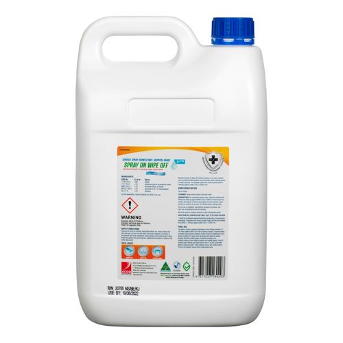 Northfork Surface Spray Disinfectant Hospital Grade Spray On Wipe Off 5L