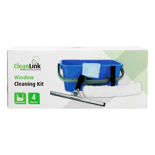 Cleanlink Window Cleaning Kit With Bucket Cloth Channel & T-Bar