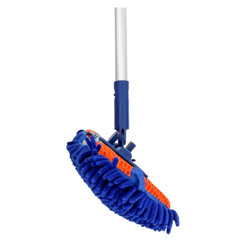 Cleanlink Chenille Dust Mop 60cm With 135cm Aluminium Handle Blue