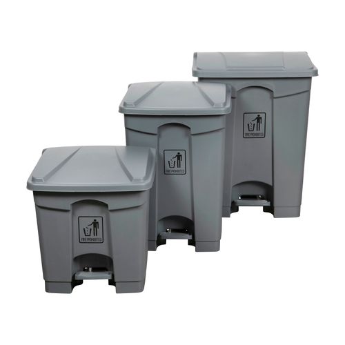 Cleanlink Bin Plastic 45L Pedal Lid Grey