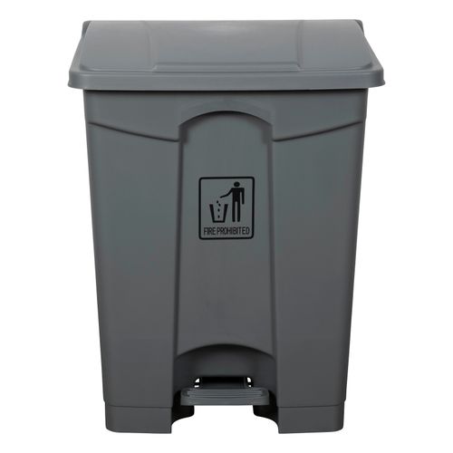 Cleanlink Bin Plastic 68L Pedal Lid Grey
