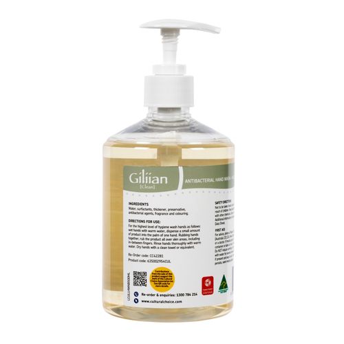 Cultural Choice Indigenous Range Giliian Liquid Soap Handwash Pump Native Bush 500mL