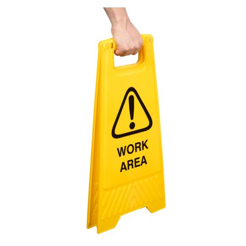Cleanlink Work Area Safety Sign Yellow