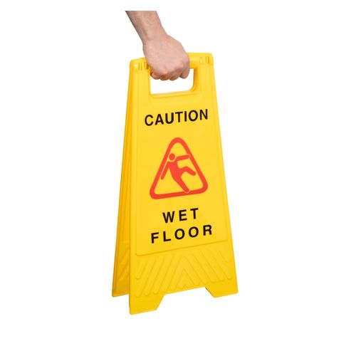 Cleanlink Safety Sign Wet Floor 32x31x65cm Yellow