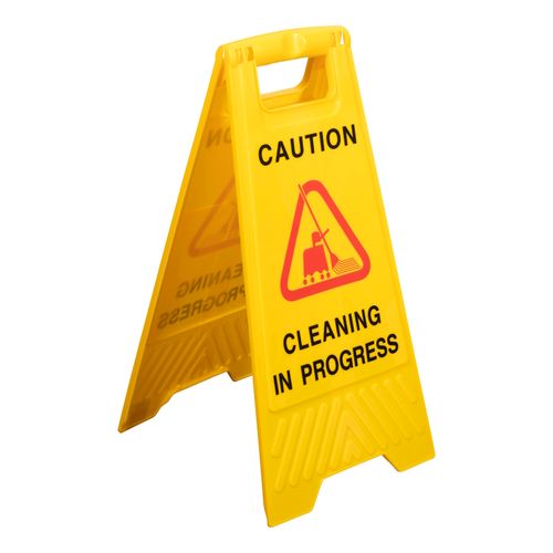 Cleanlink Safety Sign Cleaning In Progress Yellow