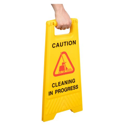Cleanlink Safety Sign Cleaning In Progress Yellow