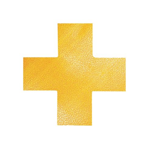 Durable Floor Marking Shape Cross Yellow Pack 10