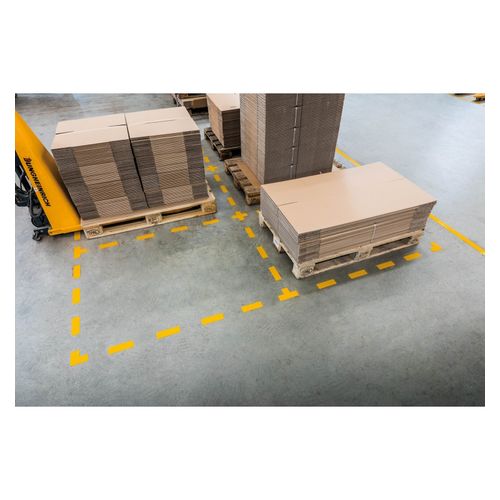 Durable Floor Marking Shape Cross Yellow Pack 10