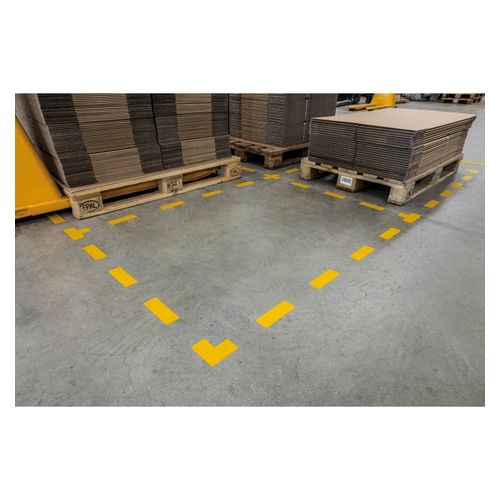 Durable Floor Marking Shape L Yellow Pack 10
