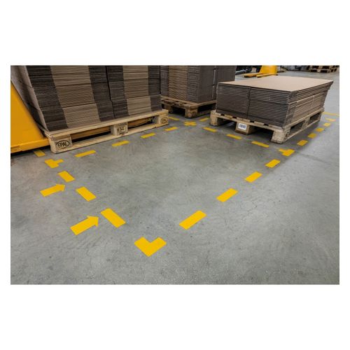 Durable Floor Marking Shape Arrow Yellow Pack 10