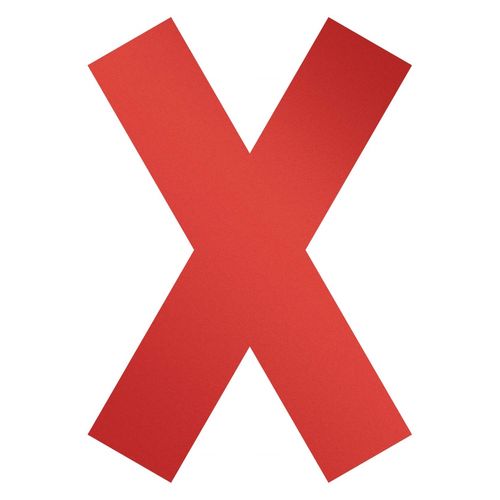 Durable Floor Marking Shape 104903 Cross Red Pack 5