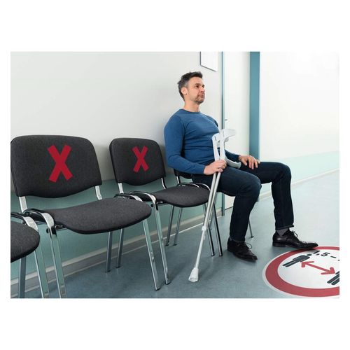 Durable Floor Marking Shape 104903 Cross Red Pack 5