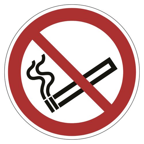 Durable Self Adhesive Floor Marking Safety Sign Smoking Prohibited Red
