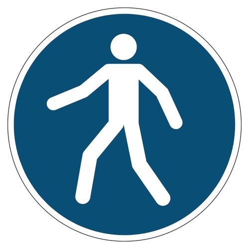 Durable Self Adhesive Floor Marking Safety Sign Use Walkway Blue