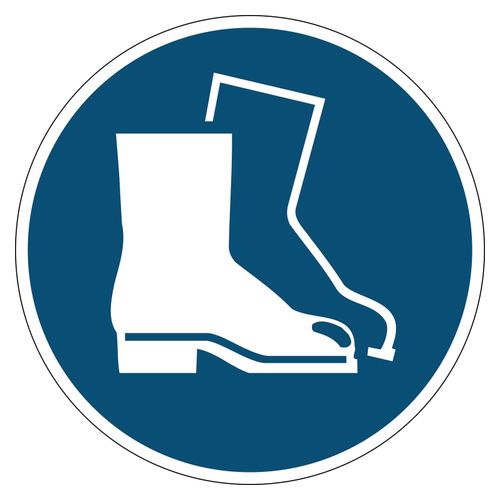 Durable Self Adhesive Floor Marking Safety Sign Use Foot Protection Blue
