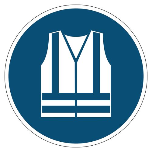 Durable Self Adhesive Floor Marking Safety Sign Use Safety Vest Blue