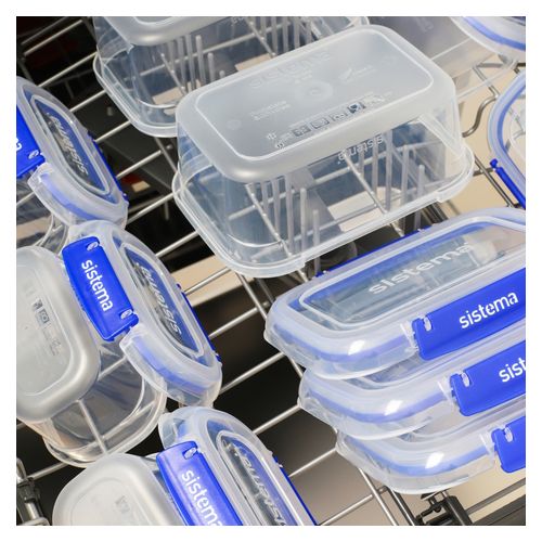 Sistema Klip It Plus Rectangular Food Storage Container 2.2L Pack 3