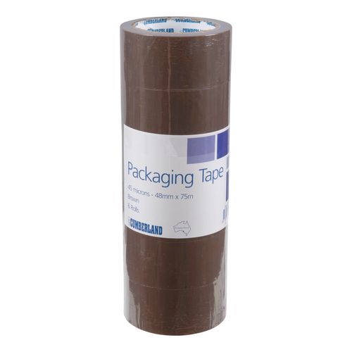 Cumberland Packaging Tape 7150 48mm x 75M Brown Pack 6