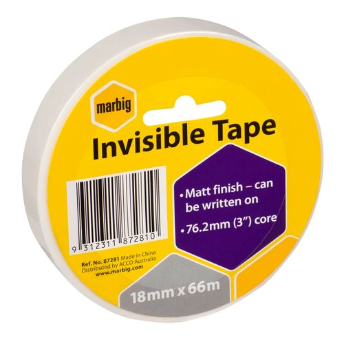 Marbig Invisible Marbig 18mm x 66M - for large dispensers