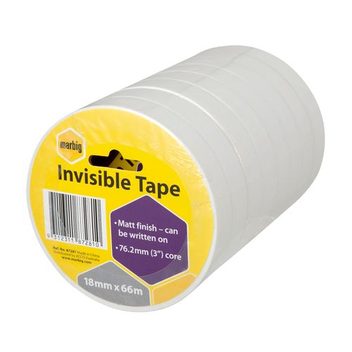 Marbig Invisible Marbig 18mm x 66M - for large dispensers