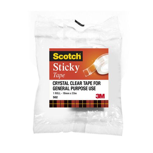 Scotch Everyday Office Tape 18mm x 33m Clear Box 8
