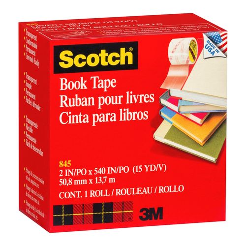 Scotch Book Tape 845 50.8mm x 13.7M Clear