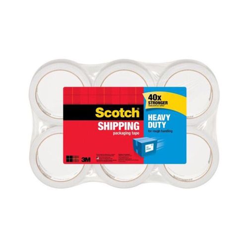 Scotch Heavy Duty Shipping Tape 48mm x 50M Clear Pack 6