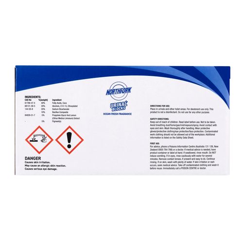 Northfork Urinal Deodorant Blocks Ocean Fresh 4Kg