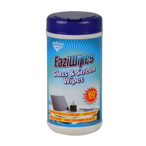Italplast Glass & Screen Disposable Eaziwipes (Tub 60)
