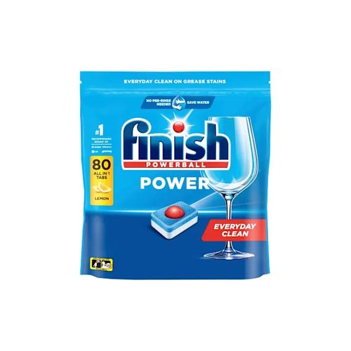 Finish Powerball Dishwashing Tablets Lemon Sparkle Pack 80