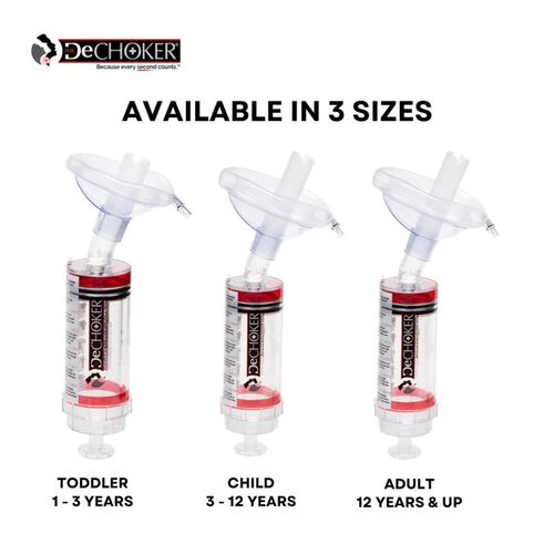 Dechoker 3-in-1 Bundle 1 Adult - 1 Child - 1 Toddler Anti Choking Device