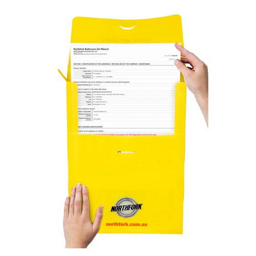 Northfork SDS Document Box A4 Polypropylene Yellow