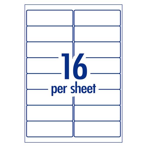 Avery 16Up AveryEco Laser Inkjet Address Labels 20 Sheets (952002/L7162/J8162)