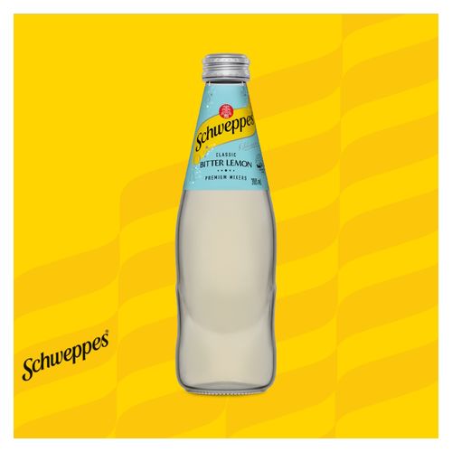 Schweppes Bitter Lemon Mixer Drink Bottle 300ml Carton 24
