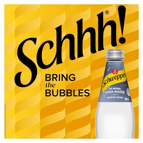 Schweppes Soda Water Mixer Drink Bottle 300ml Carton 24