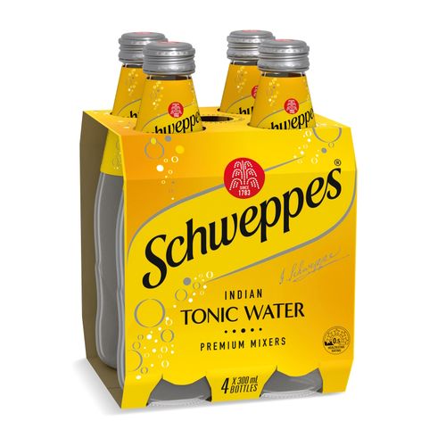 Schweppes Tonic Water Mixer Drink Bottle 300ml Carton 24