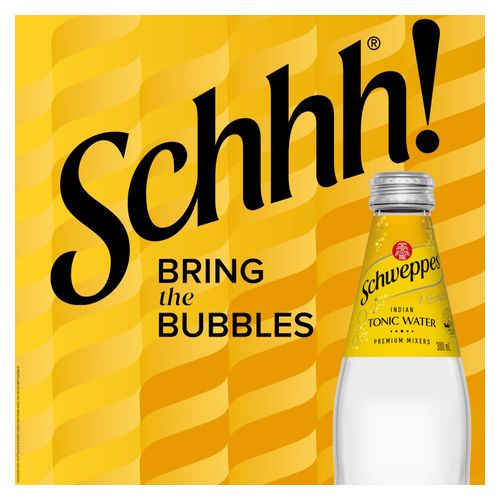Schweppes Tonic Water Mixer Drink Bottle 300ml Carton 24