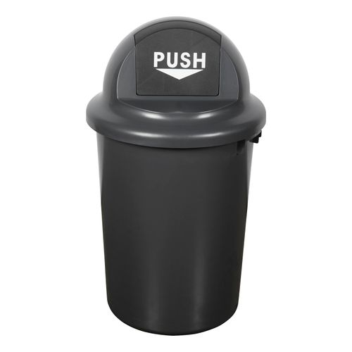 Cleanlink Rubbish Bin Circular With Bullet Lid 60L Grey