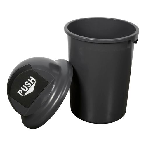 Cleanlink Rubbish Bin Circular With Bullet Lid 60L Grey