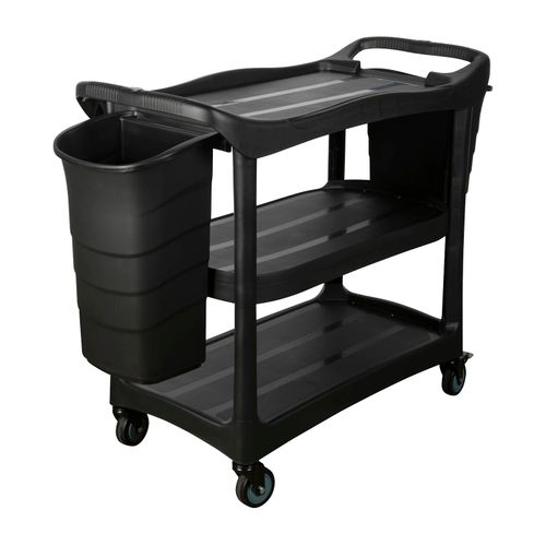 Cleanlink Utility Trolley With Buckets Black