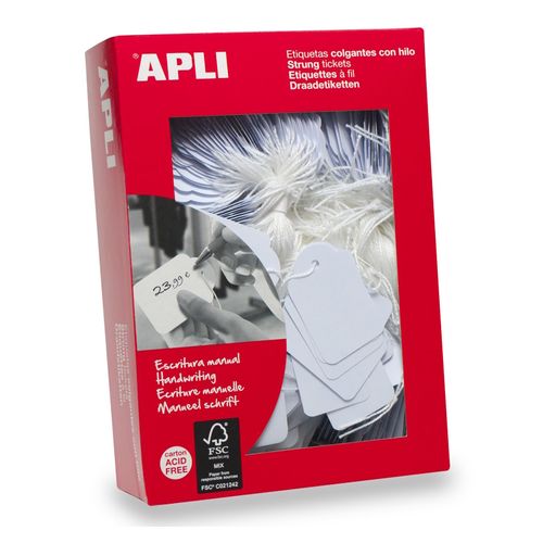 Apli Handwriting Strung Tickets 50x70mm Box 400